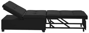 vidaXL Κρεβάτι καναπές με μαξιλάρι Μαύρο 67 x 194 x 82 εκ Κόντρα πλακέ