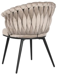 Καρέκλα DKD Home Decor Μαύρο Μπεζ 60 x 66 x 84 cm 66 x 60 x 84 cm