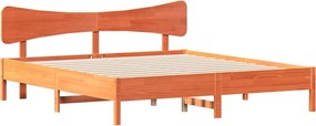 vidaXL Σκελετός Κρεβ. Χωρίς Στρώμα Καφέ Κεριού 160x200 εκ Μασίφ Πεύκο