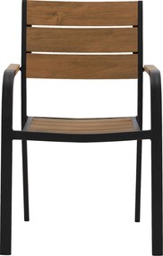 ΠΟΛΥΘΡΟΝΑ ΑΛΟΥΜΙΝΙΟΥ SAGA ΑΝΘΡΑΚΙ ΜΕ POLYWOOD HM5127.02 55x56x85Υεκ.