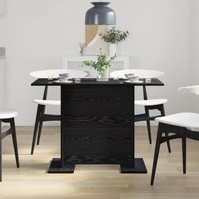vidaXL Τραπέζι Τραπεζαρίας Μαύρη Δρυς 110x60x75 εκ Επεξεργασμένο Ξύλο