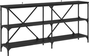 vidaXL Τραπέζι κονσόλας Μαύρη Οξυά 160 x 30 x 75 εκ Επεξεργασμένο Ξύλο