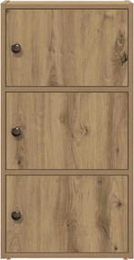 vidaXL Βιβλιοθήκη Αρτισιανή Δρυς 40x24x77 εκ. Επεξ. Ξύλο