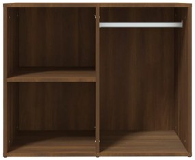 vidaXL Ντουλάπι Γυαλιστερό Καφέ Δρυς 80x40x65 εκ. Επεξεργασμένο Ξύλο
