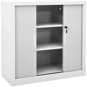 vidaXL Ντουλάπι με Συρόμενη Πόρτα Γκρι 90 x 40 x 90 εκ. Ατσάλινο