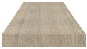 vidaXL Ράφι Τοίχου Χρώμα Δρυός 80x23,5x3,8 εκ. MDF