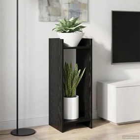 vidaXL Βάση φυτών με ράφι 2 pcs Μαύρη Δρυς 30 x 30 x 80 cm