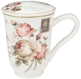 Κούπα Με Καπάκι Romantic Touch LX08779030 300ml Multi Oriana Ferelli® Porcelain
