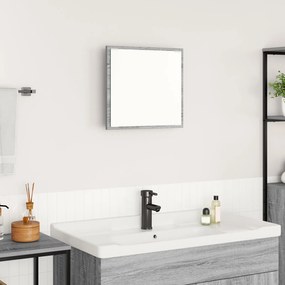 vidaXL LED Καθρέφτης Μπάνιου Γκρι Σοναμά 40x8.5x37 εκ Επεξεργασμένο Ξύλο