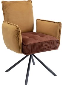 Καρέκλα Chelsea Βελούδο Καφέ 65x60x90εκ - Καφέ