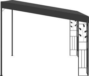 vidaXL Κιόσκι Επιτοίχιο Ανθρακί 3 x 3 x 2,5 μ.