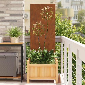 vidaXL Οθόνη Ιδιωτικότητας Κήπου Σκ rusty 50 x 140 εκ