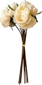 Τεχνητό Μπουκέτο Λουλουδιών Λευκό 40cm 3443/wh-507