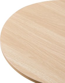 Τραπέζι σαλονιού Hemena pakoworld σετ 2τεμ  μέταλλο λευκό-mdf σε φυσική απόχρωση