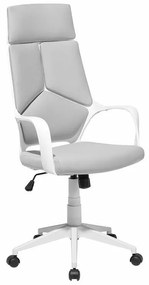 Καρέκλα γραφείου Berwyn 208, Άσπρο, Γκρι, 116x64x64cm, 14 kg, Με μπράτσα, Με ρόδες, Μηχανισμός καρέκλας: Κλίση | Epipla1.gr