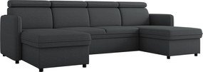 Γωνιακός Καναπές Barcelo U-Ανθρακί