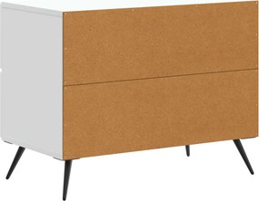 vidaXL Κομοδίνο Λευκό 62 x 34,5 x 47,5 εκ Επεξεργασμένο Ξύλο