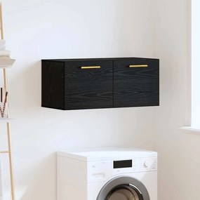 vidaXL Ντουλάπα Τοίχου Μαύρη δρυς 80 x 36.5 x 35 cm Επεξεργασμένο ξύλο