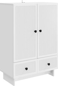 vidaXL Πλαϊνό γραφείο Λευκός 66 x 34,5 x 95 εκ.