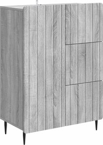 vidaXL Πλαϊνό γραφείο Γκρι Sonoma 66 x 34,5 x 91,5 εκ