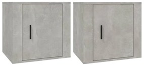 vidaXL Κομοδίνα 2 τεμ. Γκρι Σκυροδέματος 50x39x47 εκ.
