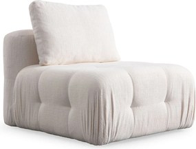 Corner Sofa Amaris 3 Seater With Pouffe - White White