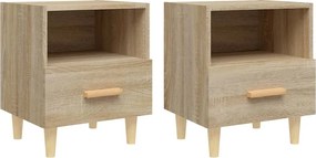vidaXL Κομοδίνα 2 τεμ. Sonoma Δρυς 40 x 35 x 47 εκ.