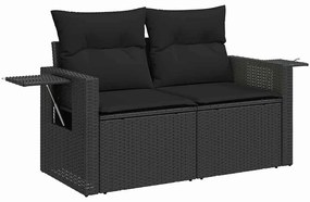 vidaXL Σετ Καναπέ Κήπου 10 pcs Μαύρο συνθετικό ρατάν