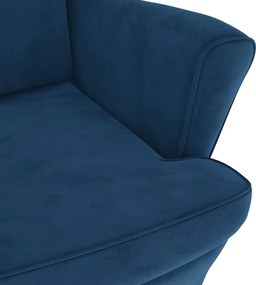 vidaXL Πολυθρόνα Μπλε Βελούδινη