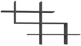 Ραφιέρα τοίχου Halic Megapap χρώμα ανθρακί 150x22x82εκ.