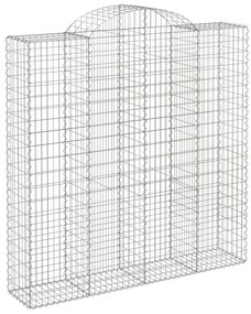 vidaXL Συρματοκιβώτια Τοξωτά 9 τεμ. 200x50x200/220 εκ. Γαλβαν. Ατσάλι