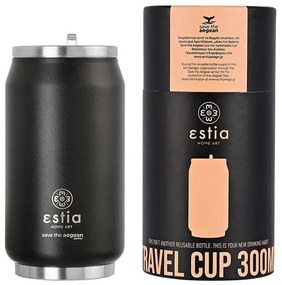 Estia Θερμός - Κούπα Travel Cup Save The Aegean 300ml Midnight Black 01-16739