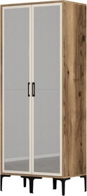 Διφυλλη Ντουλαπα Καρυδια/ΚρεμKUMSAL 47.5x80x201.4