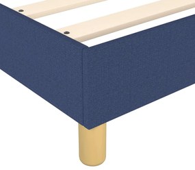 vidaXL Κρεβάτι Boxspring με Στρώμα Μπλε 80x200 εκ. Υφασμάτινο