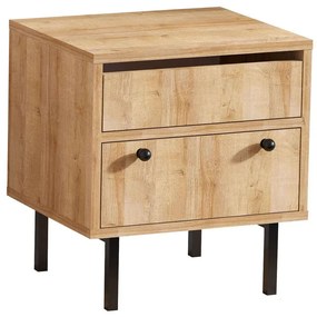 Κομοδίνο Pedro 793ELG3404 45x50x40cm Oak-Black