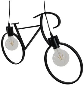 Κρεμαστό Φωτιστικό Οροφής 2xE27 Μαύρο 67x1.5xΥ41cm BIKE BLACK 01213 Globostar 01213 Μαύρο