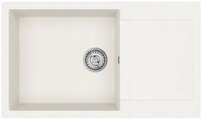 Helika Tesa SQT 104 Ένθετος Γρανιτένιος Νεροχύτης Μ86xΠ50cm Λευκός