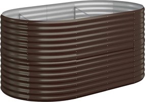 vidaXL Ζαρντινιέρα Καφέ 152x80x68 εκ. Γαλβανισμένος χάλυβας