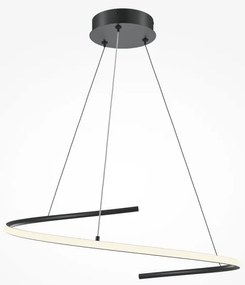 Κρεμαστό Φωτιστικό Οροφής LED 31W Μαύρο 3000K-4000K Dimmable Curve MOD242PL-L33BK Maytoni MOD242PL-L33BK Μαύρο