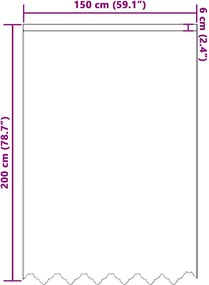 vidaXL Κουρτίνα Δαντέλας με κουρτίνες Λευκό 200 x 150 cm Πολυεστέρας