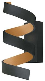Φωτιστικό Τοίχου - Απλίκα Helix LED-HELIX-AP3C NER 9W Led 13,5x26cm Black-Gold Luce Ambiente Design Aluminium