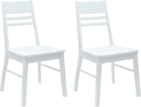 vidaXL Καρέκλες φαγητού 2 pcs Λευκό 43 x 54 x 89 εκ.