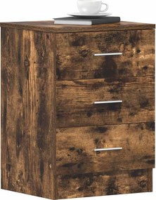 vidaXL Κομοδίνα 2 Τεμ. Καπνιστή Δρυς 38x35x56 εκ. από Επεξεργ. Ξύλο