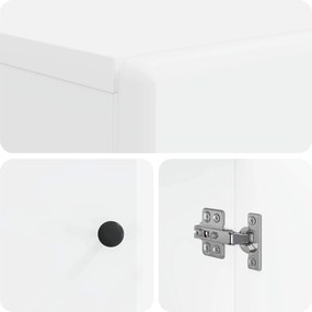 vidaXL Ντουλάπι Αποθήκευσης Μπάνιου BREDA Λευκό 59,5 x 31 x 80 εκ