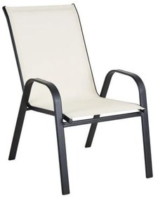 Πολυθρόνα Μεταλλική ArteLibre Neptune Κρεμ/Μαύρο 55x75x95cm-14450017