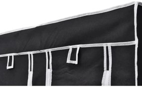 vidaXL Ντουλάπα Αναδιπλούμενη Μαύρη 110 x 45 x 175 εκ.