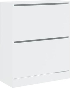vidaXL Παπουτσοθήκη Λευκή 80x34x96,5 εκ. από Επεξεργασμένο Ξύλο