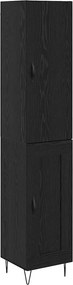 vidaXL Highboard Μαύρη Οξυά 34,5 x 34 x 90 εκ. Επεξεργασμένο ξύλο