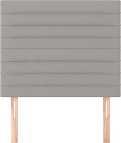 vidaXL Κεφαλάρι Ανοιχτό Γκρι 90x5x118/128 εκ. Ύφασμα