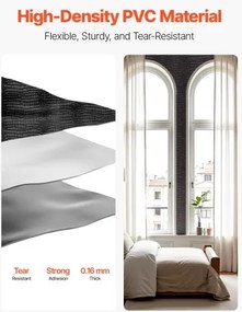 VEVOR Peel and Stick Wallpaper 40cm x 10m Black Cracked Waterproof for Kitchen